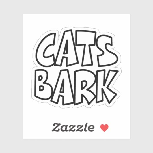 Katten blaffen sticker (Vel)