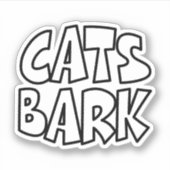Katten blaffen sticker (Voorkant)