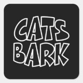 Katten blaffen vierkante sticker (Voorkant)