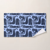 Katten blauw bad handdoek (Handdoek)