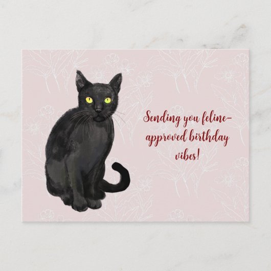 Katten bloem achtergrond briefkaart (Voorkant)