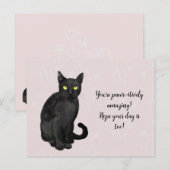 Katten bloem achtergrond briefkaart (Voorkant / Achterkant)