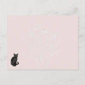 Katten bloem achtergrond briefkaart (Achterkant)
