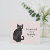 Katten bloem achtergrond briefkaart (Staand voorkant)