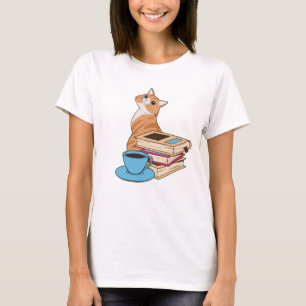 Katten, boeken en koffie Schattig T-shirt