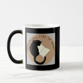 Katten, boeken, het leven is lief v2 magische mok (Links)