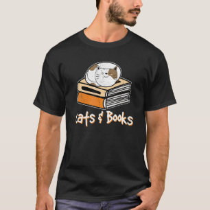 Katten & Boeken Kat Boekenwurm Kat Moeder Boek Le T-shirt
