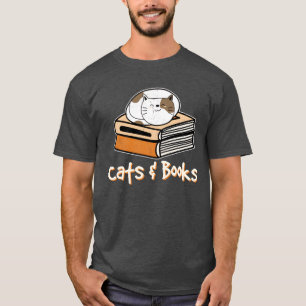 Katten Boeken Kat Lover Boekenwurm Kat Mam Boek Le T-shirt