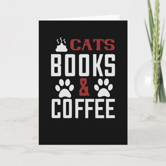 Katten Boeken & Koffie v2 Kaart (Voorkant)