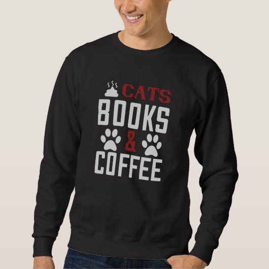Katten Boeken & Koffie v2 Trui (Voorkant)