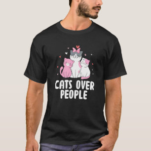 Katten boven mensen Introvert kat antisociale kitt T-shirt