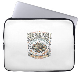 Katten Boven Mensen Kat Introvert Anti Sociaal Vin Laptop Sleeve