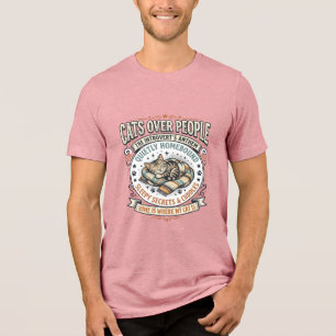 Katten Boven Mensen Kat Introvert Anti-Sociaal Vin Tri-Blend Shirt