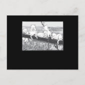 Katten bovenop een Skyscraper Lunch Parody Cats Ki Briefkaart (Voorkant)