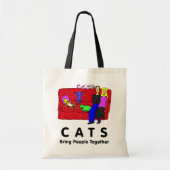 Katten brengen mensen samen tote bag (Voorkant)
