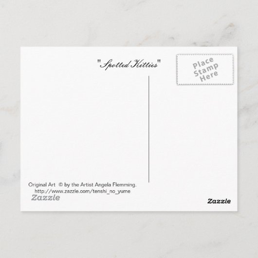 Katten Briefkaart (Achterkant)