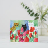  katten briefkaart (Staand voorkant)