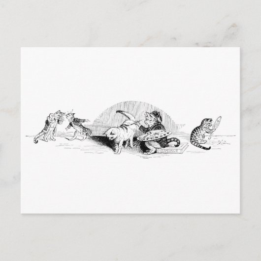  katten briefkaart (Voorkant)