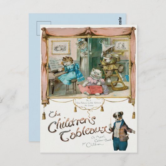  katten briefkaart (Voorkant / Achterkant)