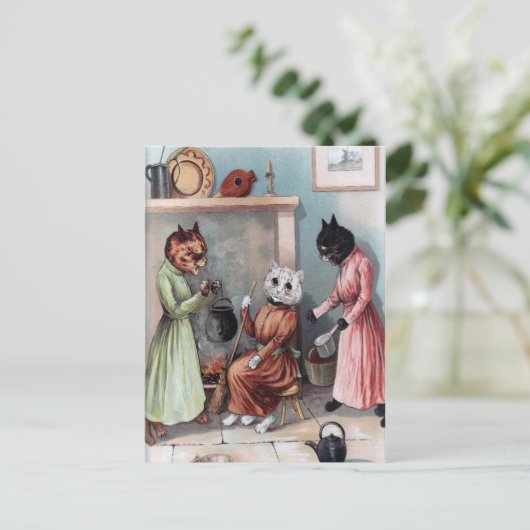 katten briefkaart (Staand voorkant)