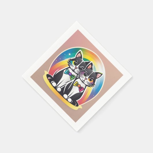 Katten BRUID EN BRUIDEGOM Servet (Hoek)