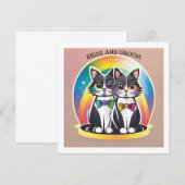 Katten  BRUID EN BRUIGOM   Kaart (Voorkant / Achterkant)