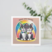 Katten  BRUID EN BRUIGOM   Kaart (Staand voorkant)