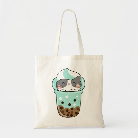Katten Bubble Tea Tote Bag (Voorkant)