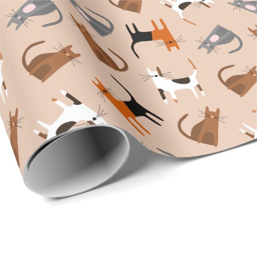 Katten Cadeaupapier (Rol Hoek)