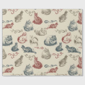  katten cadeaupapier (Vlak)