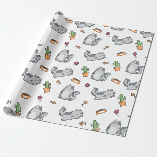 Katten Cadeaupapier (Uitgerold)