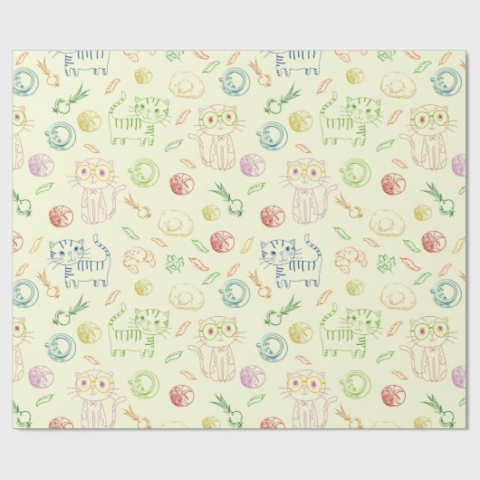 Katten Cadeaupapier (Vlak)