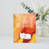 Katten Cartoon Doodle Lijn Kunst Briefkaart (Staand voorkant)