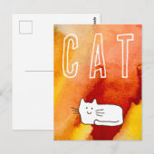 Katten Cartoon Doodle Lijn Kunst Briefkaart (Voorkant / Achterkant)