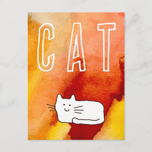 Katten Cartoon Doodle Lijn Kunst Briefkaart (Voorkant)