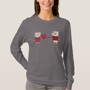 Katten Cartoon Koppel T-shirt