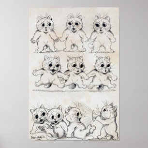 Katten Cartoon, Louis Wain Poster