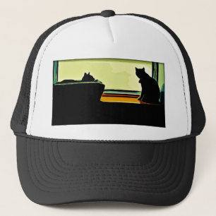 Katten cartoon trucker pet