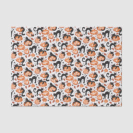 Katten Carving Halloween Jack-o'-lantern Pompoenen Tissuepapier