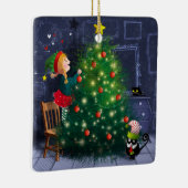 Katten Chaos Kerstmis Keramisch Ornament (Rechts)