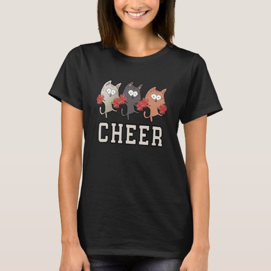 Katten Cheerleader Cheerleading T-shirt (Voorkant)