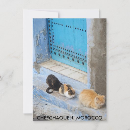 Katten, Chefchaouen, Marokkaanse kaart (Voorkant)