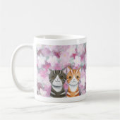 Katten Cherry Blossom Mok Cute Tabby Cats Flowers (Links)