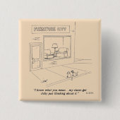 Katten Claeys Vierkante Button 5,1 Cm (Voorkant)