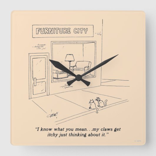 Katten Claeys Vierkante Klok (Voorkant)