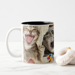 Katten Collage Koffiemok Tweekleurige Koffiemok