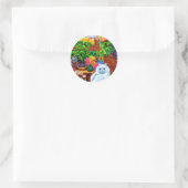 Katten College Meester Ronde Sticker (Tas)