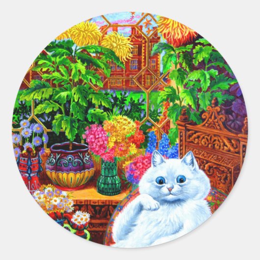 Katten College Meester Ronde Sticker (Voorkant)