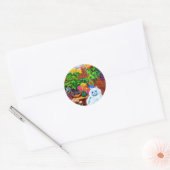 Katten College Meester Ronde Sticker (Envelop)