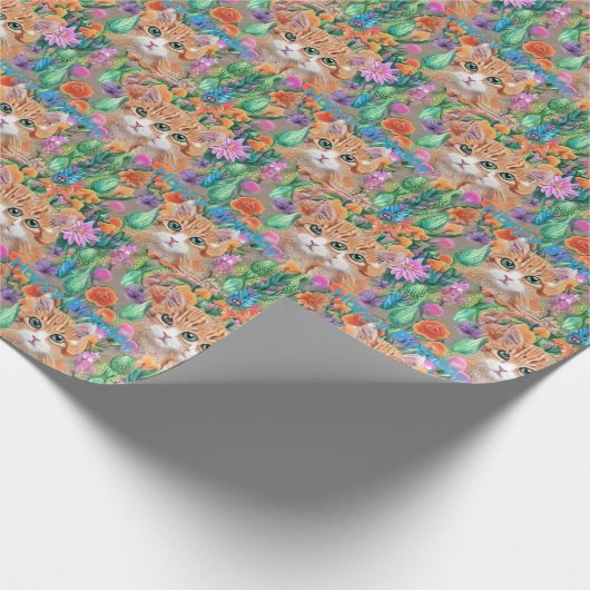 Katten Colorful Happy-verjaardagstrappapier Cadeaupapier (Hoek)